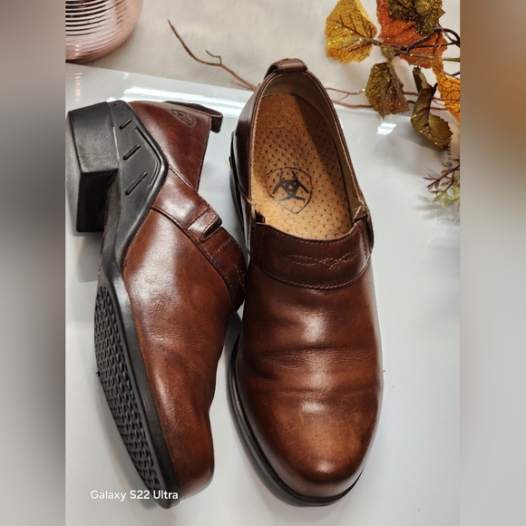 Ariat Brown Leather Slip-On Loafers